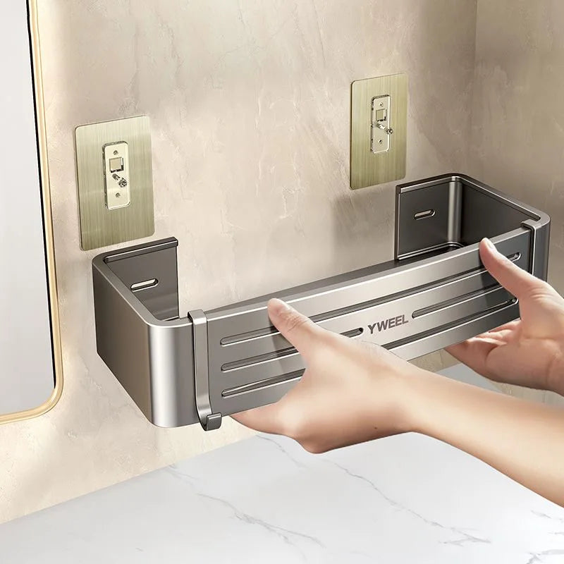 AeroRack | No-Drill Aluminum Bathroom Organizer & Towel Rack