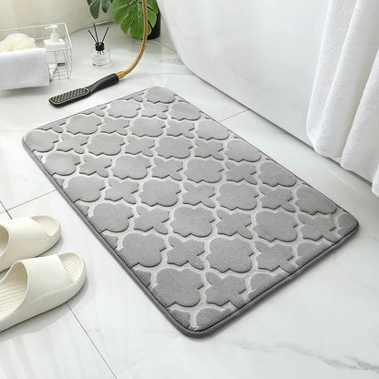 CloudSoft | Super Absorbent Memory Foam Bath Mat | Quick Dry & Non-Slip