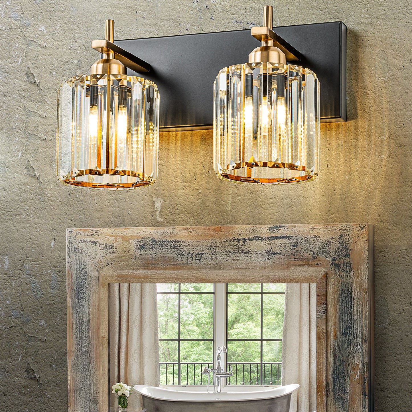 LumiGleam | Modern Crystal Vanity Light for Bathroom