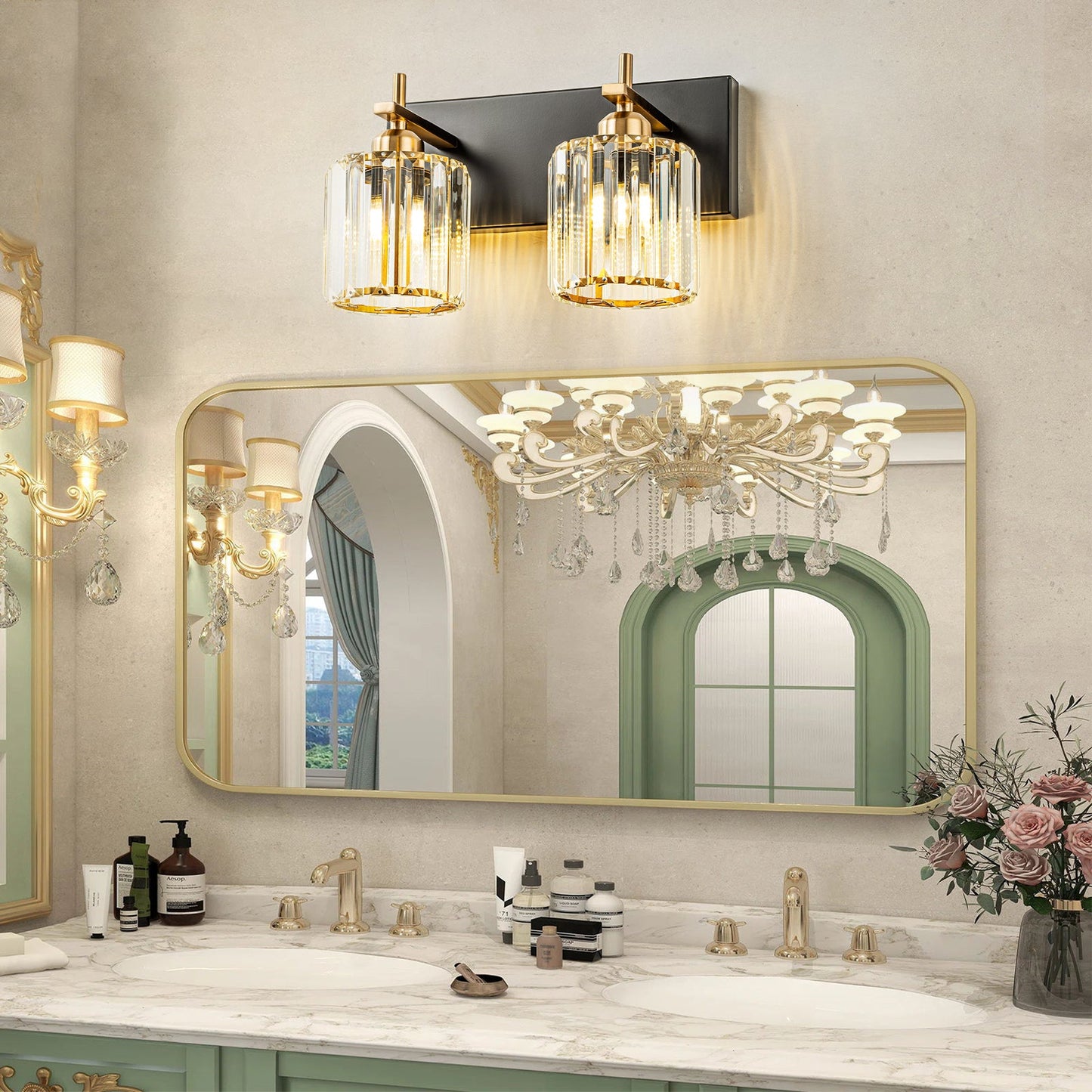 LumiGleam | Modern Crystal Vanity Light for Bathroom