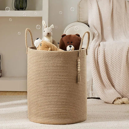 WeaveTidy | 72L Large Woven Laundry Basket