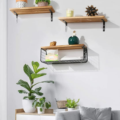 Nova | Wall-Mounted Wooden Bathroom Shelf