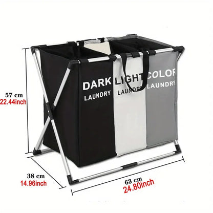 TriSort | Foldable 3-Grid Laundry Basket