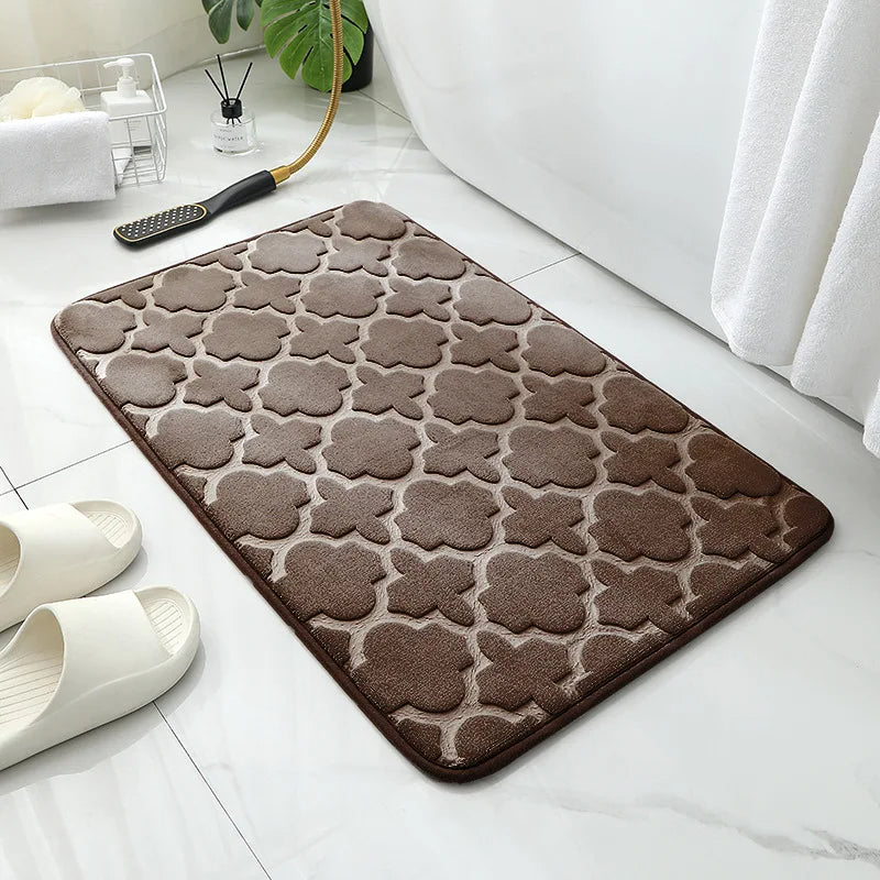 CloudSoft | Super Absorbent Memory Foam Bath Mat | Quick Dry & Non-Slip