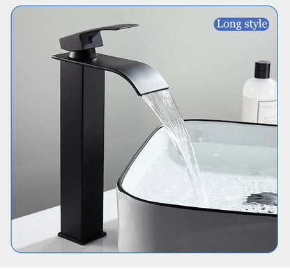 FlowMist | Modern Waterfall Basin Faucet with Hot & Cold Control