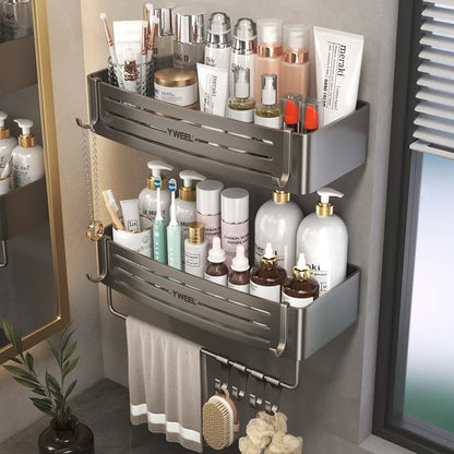 AeroRack | No-Drill Aluminum Bathroom Organizer & Towel Rack