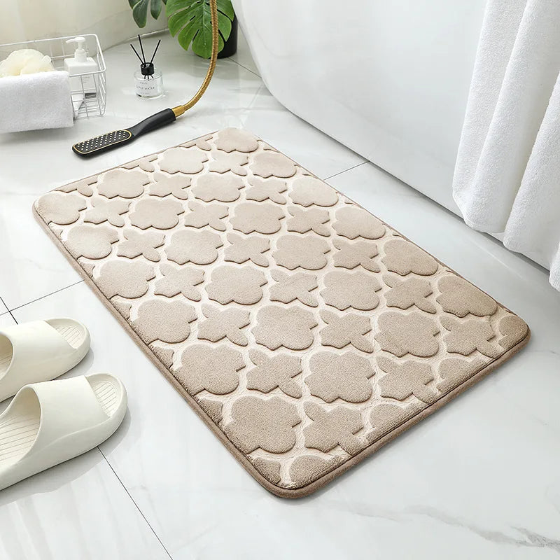 CloudSoft | Super Absorbent Memory Foam Bath Mat | Quick Dry & Non-Slip