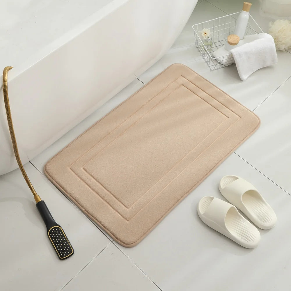 CloudSoft | Super Absorbent Memory Foam Bath Mat | Quick Dry & Non-Slip
