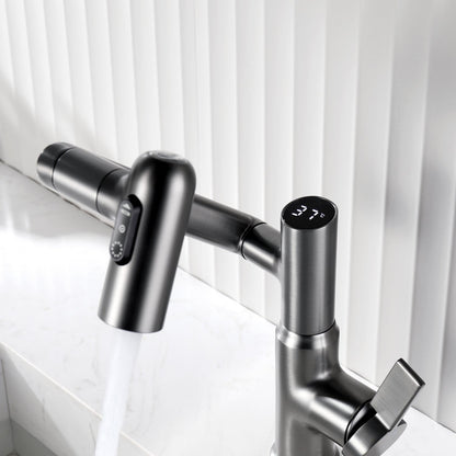 AquaSense | Smart Rotatable Bathroom Faucet with LED Temperature Display
