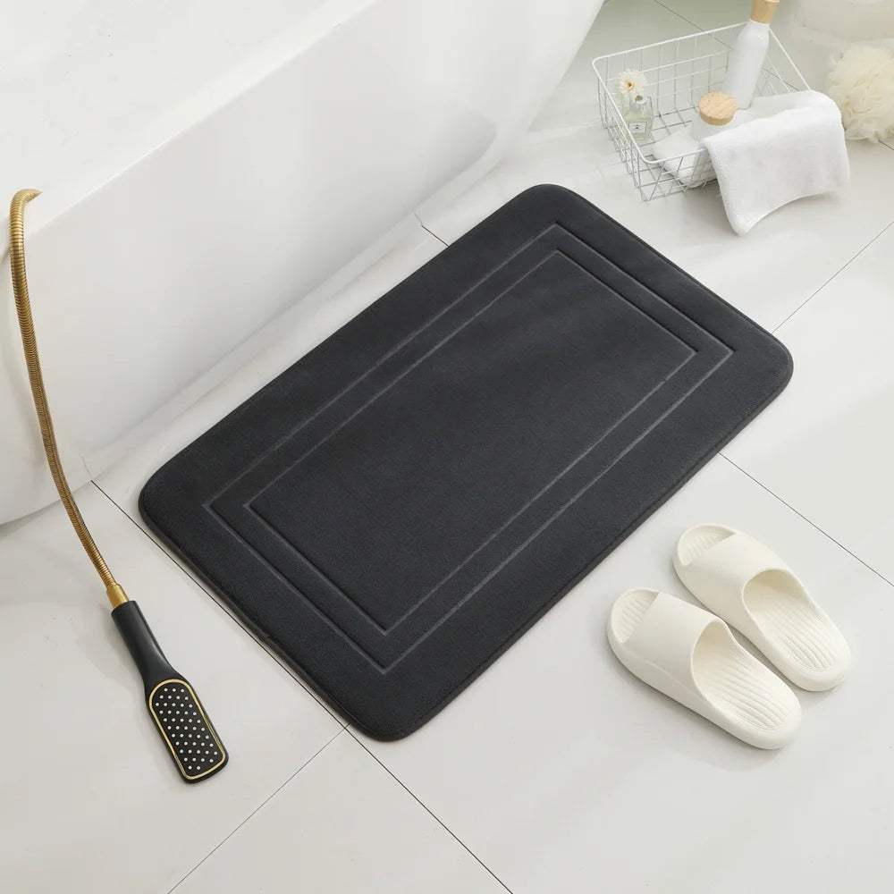 CloudSoft | Super Absorbent Memory Foam Bath Mat | Quick Dry & Non-Slip