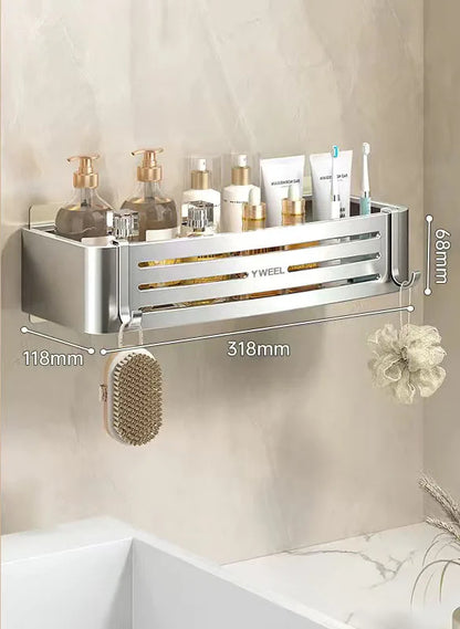 AeroRack | No-Drill Aluminum Bathroom Organizer & Towel Rack